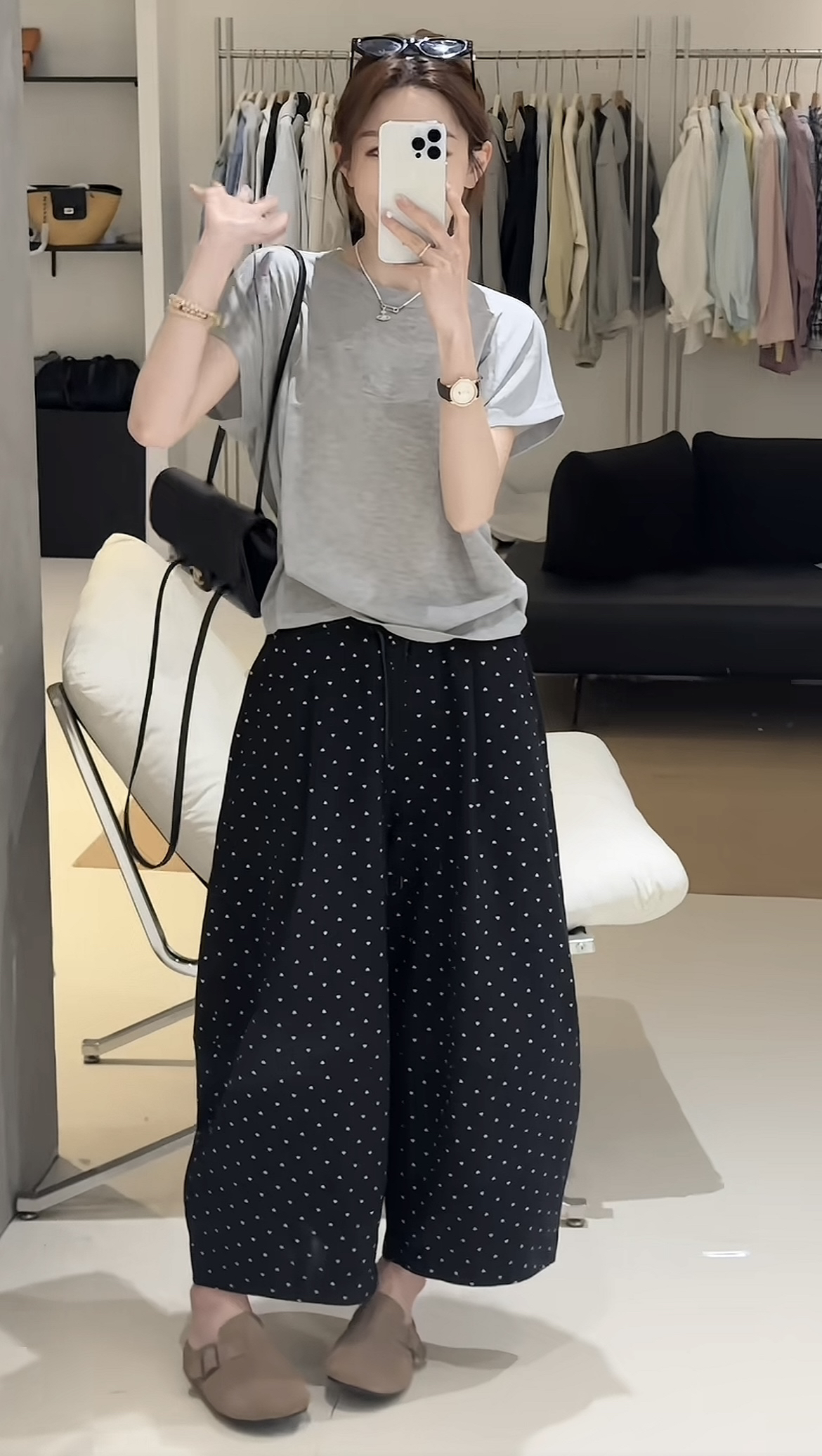 Flying Sleeve Knit Two-Piece Set with Heart Pants - Image 4