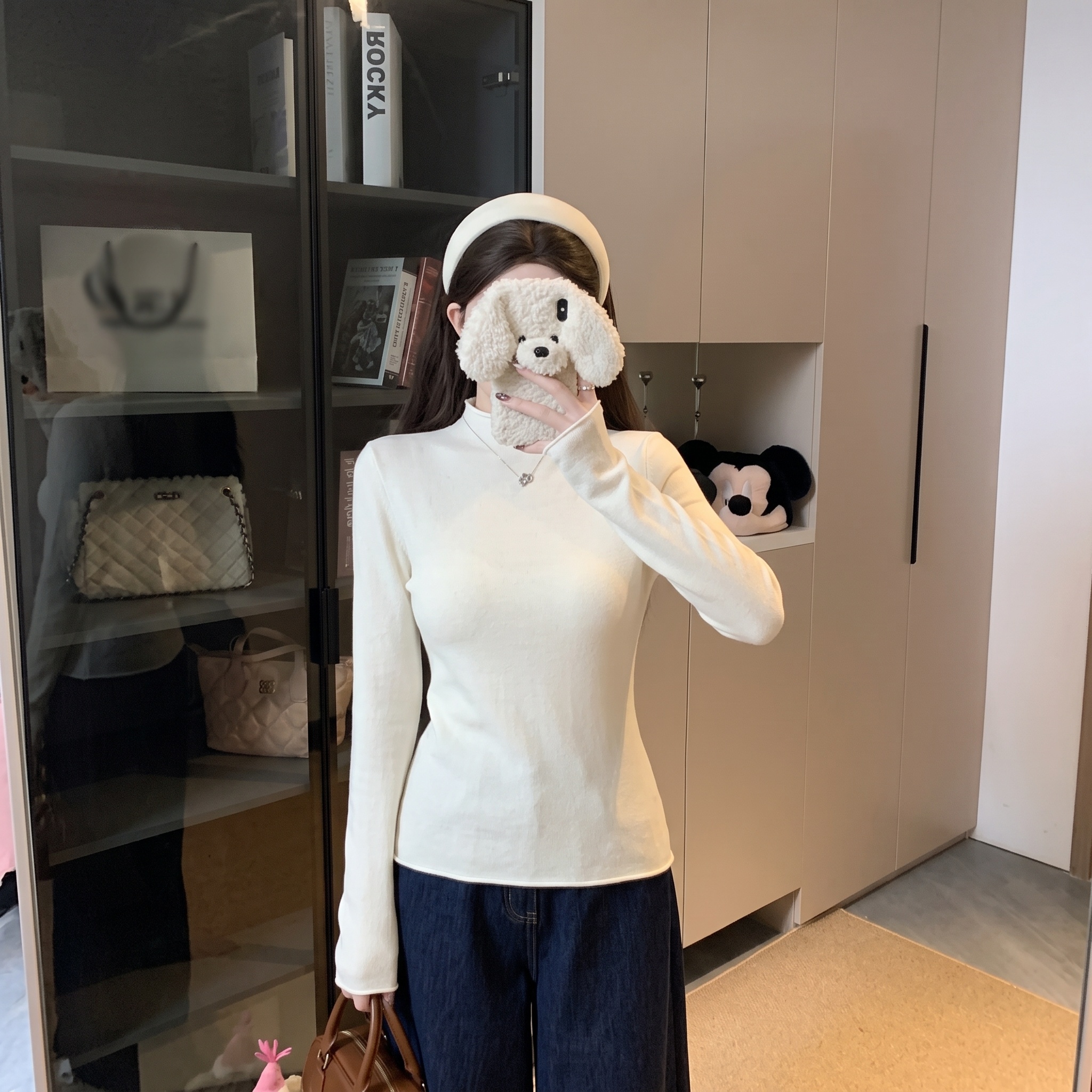 2026 Autumn New Multi-Color Half Turtleneck Knit Top Soft Versatile Base Layer - Image 2