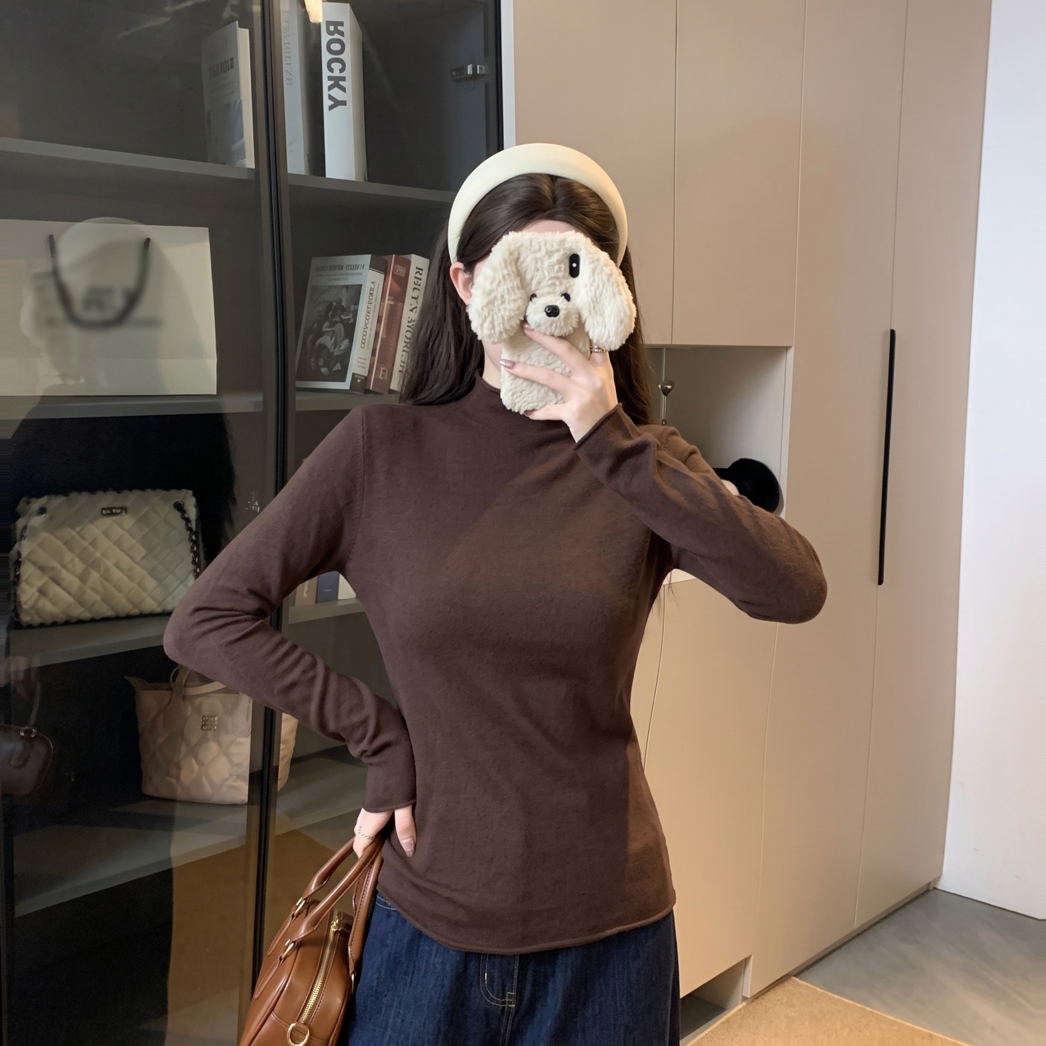 2026 Autumn New Multi-Color Half Turtleneck Knit Top Soft Versatile Base Layer - Image 4