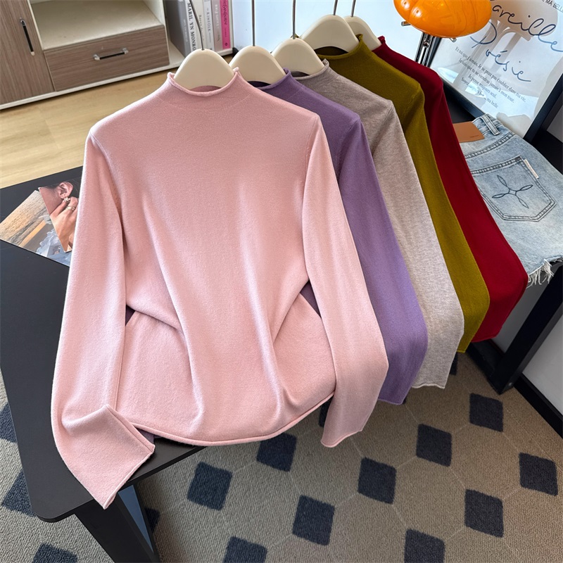 2026 Autumn New Multi-Color Half Turtleneck Knit Top Soft Versatile Base Layer - Image 5